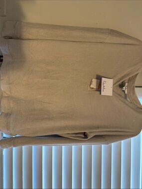 Rails Cream Ribbed Long-Sleeve Pajama Top
